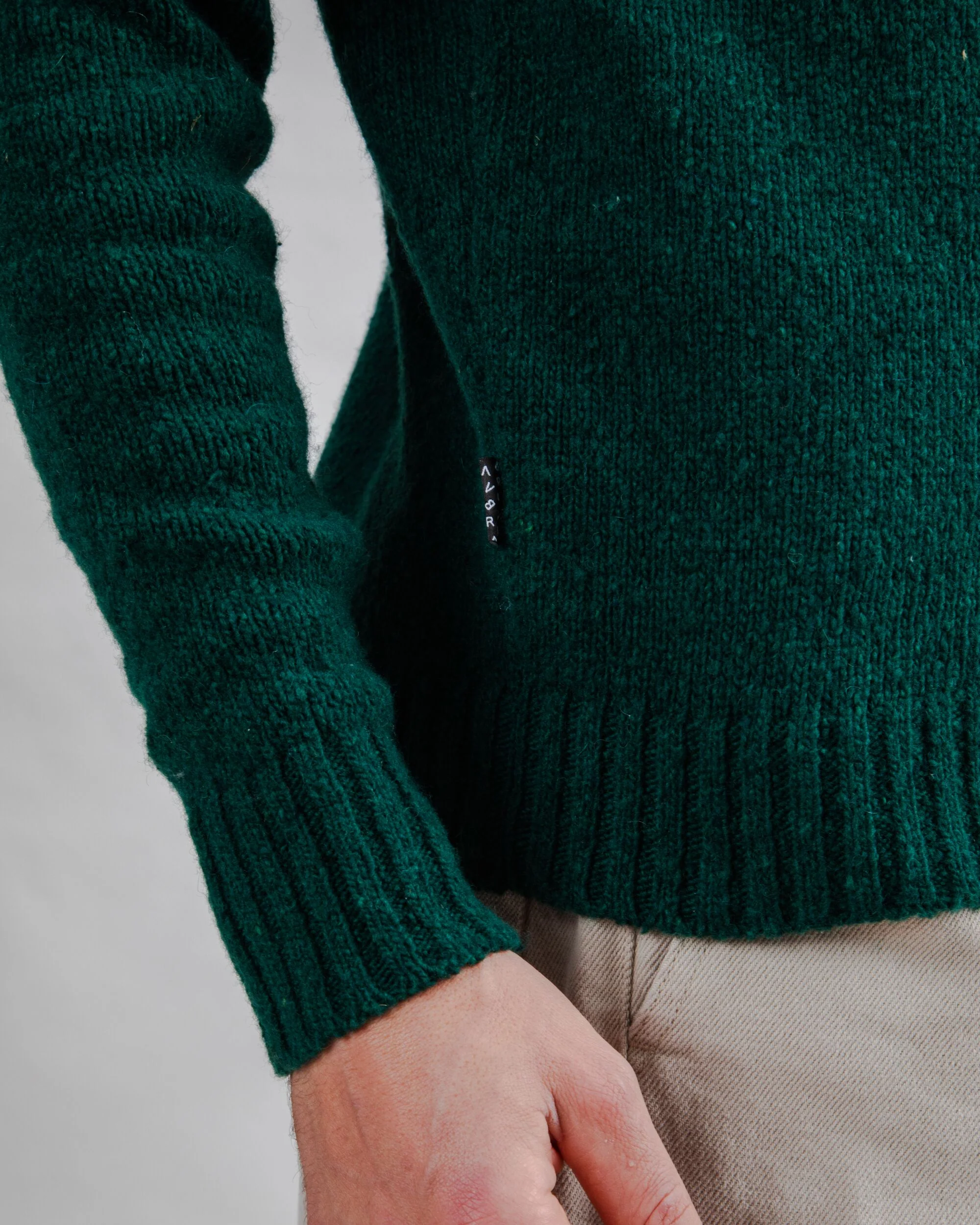 Wool Sweater Raglan Green - Image 6