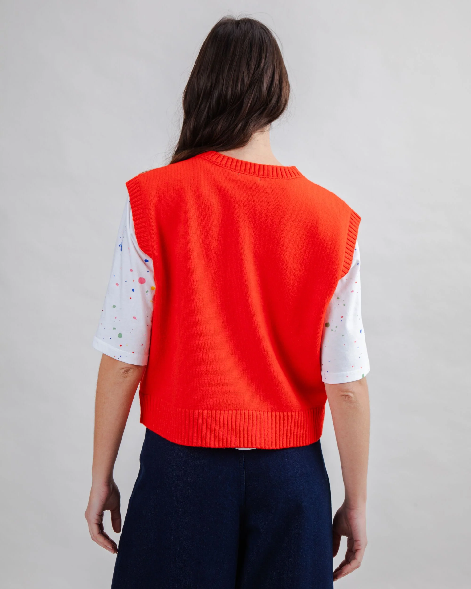 Wool Vest Red - Image 5