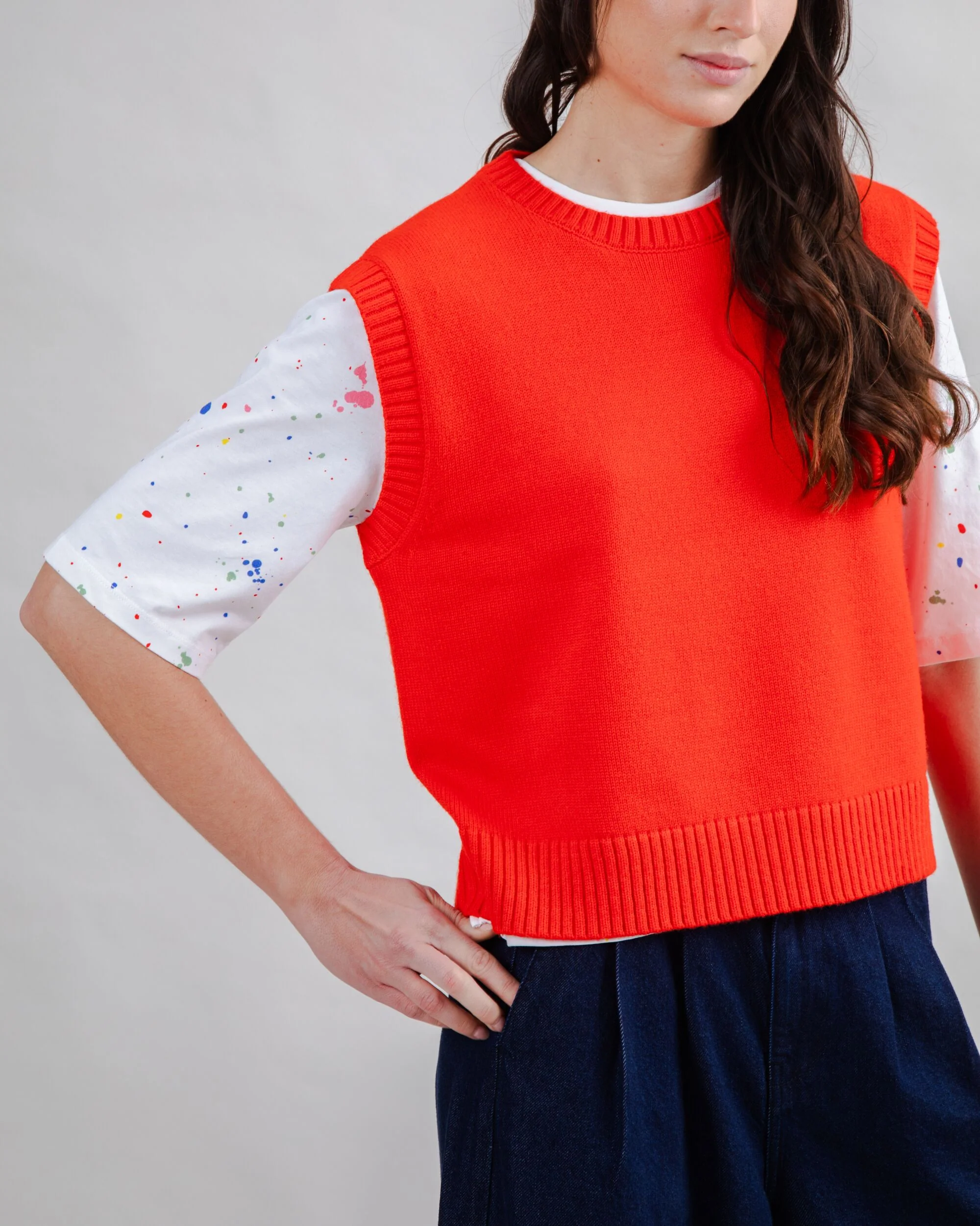 Wool Vest Red - Image 6