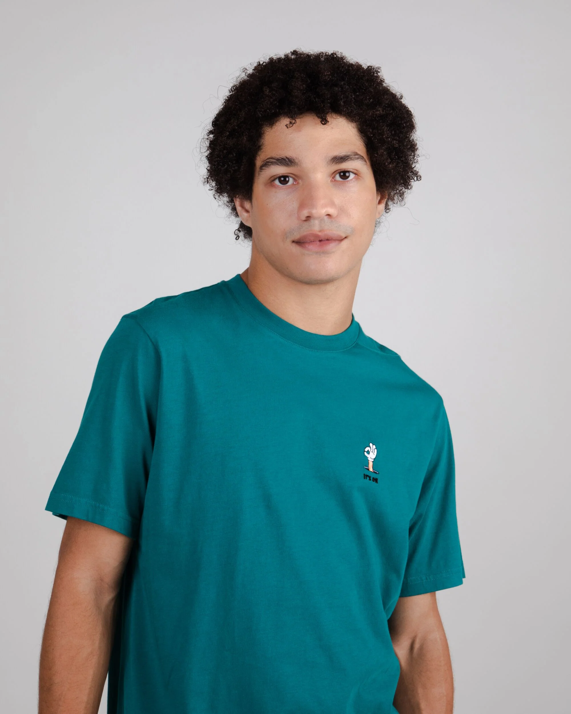 Yeye Weller It's Ok T-Shirt Green - Image 4