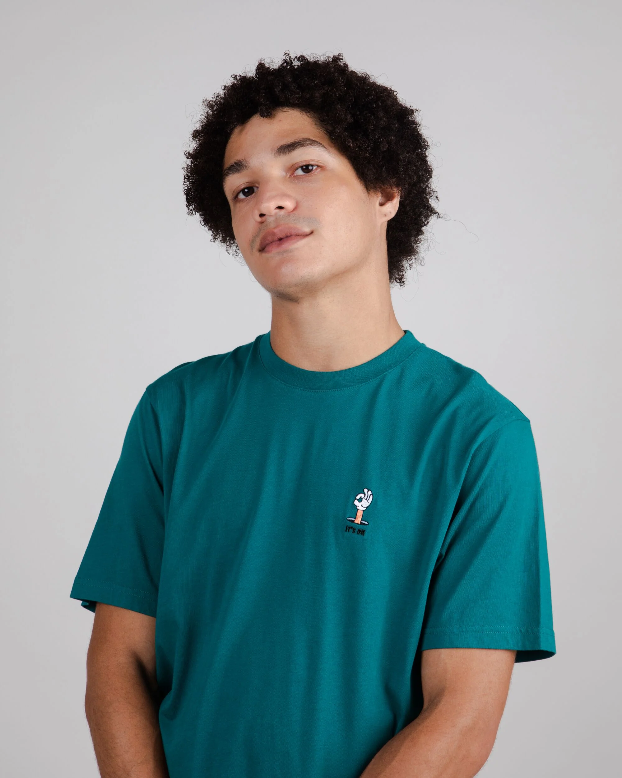 Yeye Weller It's Ok T-Shirt Green - Image 6